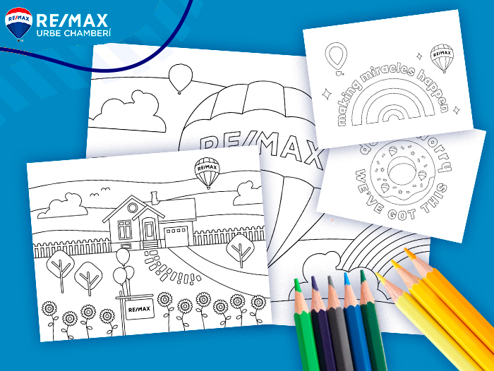 dibujos colorear niños remax